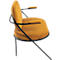 Zweisitzer Sofa Meet by Paperflow Saturne, mit Armlehnen, B 1180 x T 730 x H 880 mm, Stahlrohr, Samt, Schwarz/Safran
