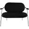 Zweisitzer Sofa Meet by Paperflow Saturne, mit Armlehnen, B 1180 x T 730 x H 880 mm, Stahlrohr, Samt, Schwarz/Schwarz