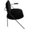 Zweisitzer Sofa Meet by Paperflow Saturne, mit Armlehnen, B 1180 x T 730 x H 880 mm, Stahlrohr, Samt, Schwarz/Schwarz