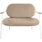 Zweisitzer Sofa Meet by Paperflow Saturne, mit Armlehnen, B 1180 x T 730 x H 880 mm, Stahlrohr, Samt, Weiß/Elfenbein