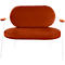 Zweisitzer Sofa Meet by Paperflow Saturne, mit Armlehnen, B 1180 x T 730 x H 880 mm, Stahlrohr, Samt, Weiß/Rost