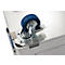 Zwenkwielen voor transportbakken Alutec serie COMFORT/CLASSIC/INDUSTRY, Ø 100 x B 26 x H 128 mm, massief rubber, blauw, 4 stuks