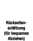 Rückseitenschlitzung