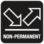 Not permanently adherent