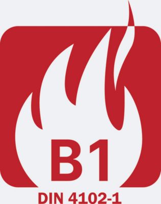 Artikel entspricht der Norm für B1 Brandschutz