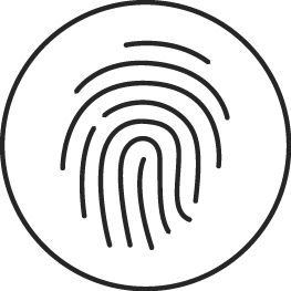 Fingerprintsensor integriert