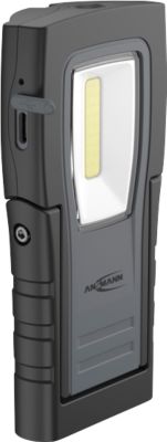  ANSMANN WL400R Slim LED Arbeitsleuchte, 400 Lumen, IP65, Stoßfest, Li-Po Akku, Magnetfuß, Gürtelclip, schwarz
