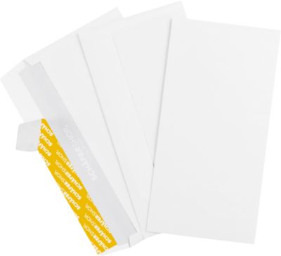         Schäfer Shop Genius Briefumschläge, DIN lang, ohne Fenster, Haftklebung, Papier, weiß, 100 Stück