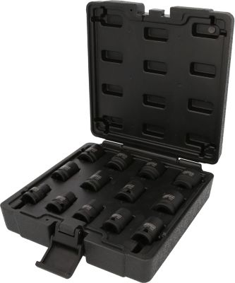 1/2" 12-kant-Kraft-Stecknuss-Satz, kurz, 13-tlg