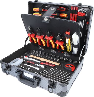 1/4" + 1/2" Elektriker-Werkzeugkoffer, 128-tlg