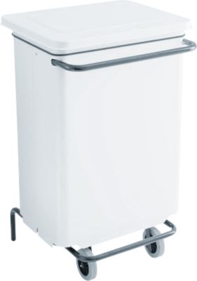 Abfallbehälter Conticolor, mit Pedal, Inhalt 70 Liter, weiss