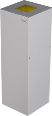 Abfalleimer Alicante, 45 L, selbstlöschend, weiß/alu