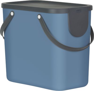 Abfalleimer Rotho ALBULA, Recycling-System, 25 l, stapelbar, Kunststoff (BPA-frei), horizon blau