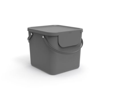 Abfalleimer Rotho ALBULA, Recycling-System, 40 l, stapelbar, Kunststoff (BPA-frei), anthrazit