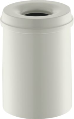 Abfallsammler 15 L selbstlöschend, Korpus weiss/Deckel weiss