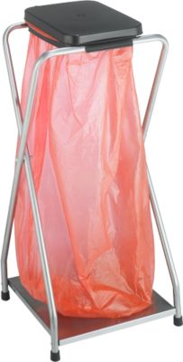 Abfallsammler mit Boden, 70 l, Deckel schwarz