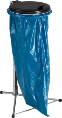 Abfallsammler mit Deckel, verzinkt