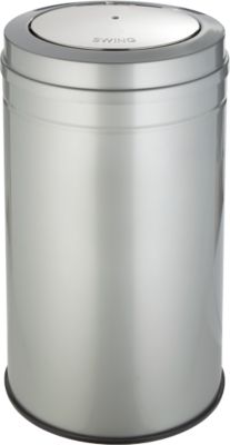 Abfallsammler mit Swing-Deckel, neusilber