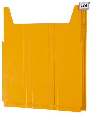Ablagefach Eichner Big, für Wandsortierer, Füllhöhe 34 mm, B 262 x T 42 x H 302 mm, gelb