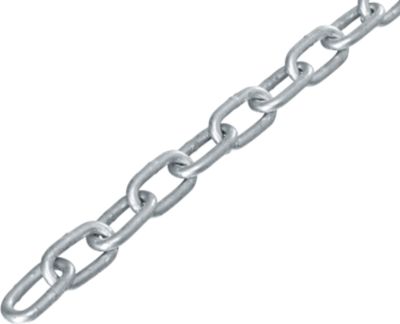 Absperrkette, ⌀ 6 mm x 10 m, für Innen- & Aussenbereich, feuerverzinkter Stahl, hoher Korrosionsschutz, silber