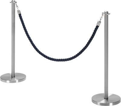 Absperrpfosten, Einzelexemplar ohne Robe, Ø 38 x H 850 mm, Edelstahl satiniert