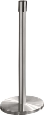 Absperrpfosten GLA55, ohne Gurt, aus Edelstahl, H 985 mm
