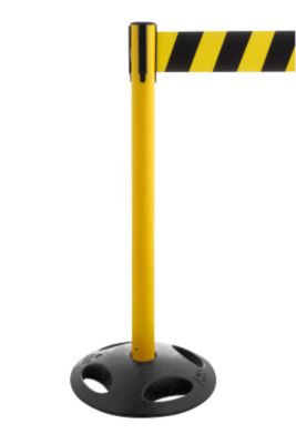 Absperrpfosten RS-Guidesystems GLA 26, gelb, Gurt schwarz/gelb, 2 Stück