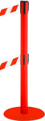 Absperrpfosten RS-Guidesystems GLA 95, rot/rot/weiß