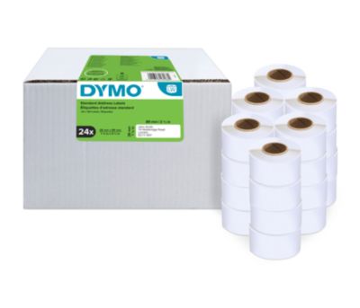 Adressetiketten Dymo® S0722360, 28 x 89 mm, für Internetmarken, permanenthaftend, Papier, weiß, 24 Rollen mit jeweils 130 Stück