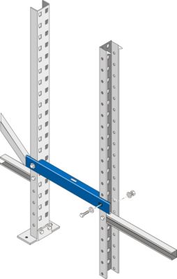 Afstandhouder, palletstelling PR 600, framediepte 850 mm, afstand 100 mm