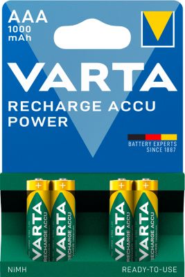 Akkus von VARTA, Micro AAA, 4 Stück