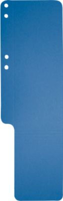 Aktenschwänze Exacompta, blanko, B 100 x H 320 mm, mit Seitenfalz, genutet & gelocht, Blauer Engel, Recycling-Karton, blau, 100 Stück