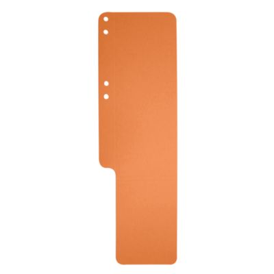 Aktenschwänze Exacompta, blanko, B 100 x H 320 mm, mit Seitenfalz, genutet & gelocht, Blauer Engel, Recycling-Karton, orange, 100 Stück