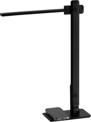 ALCO LED Tischleuchte 904-11, 12/25 W, 3000-5000 K, 1100 lm, 3-stufig dimmbar, USB-Ladefunktion, neigbar, Aluminium, schwarz