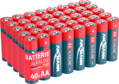 Alkaline Batterien Ansmann, Mignon AA, 7 Jahre Lebensdauer, 40 Stück