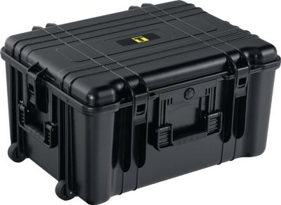 ALLIT Kunststoffkoffer DinoPlus, L 495 x B 665 x H 340 mm, ABS schwarz, IP67, 73 l, Teleskopgriff und Rollen