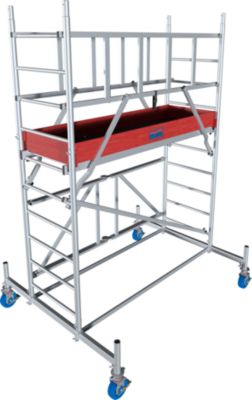 Alu-Faltgerüst Krause ProTec XS, 200 kg/m², gebremste Rollen, L 2000 x B 700 x H 3800 mm