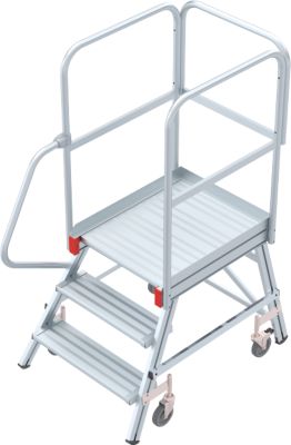 Alu-Rollpodest, einseitig, 3 Stufen