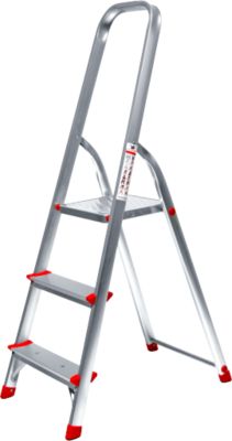 Alustufenstehleiter, belastbar bis 150 kg, 3 Stufen