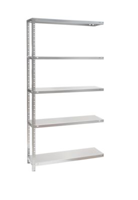 Anbau-Schraubregal WR, 5 Fachböden, B 1000 x T 500 x H 2000 mm
