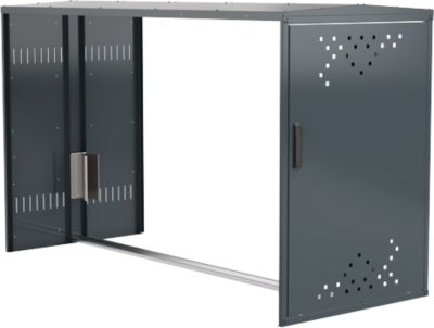 Anbausatz ohne Seitenwand für Fahrradgarage BikeBox 1 G mit Giebeldach, anthrazitgrau RAL 7016