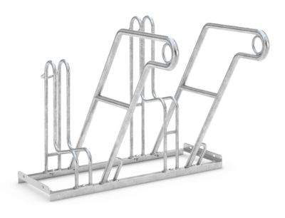 Anlehnparker WSM, 1-seitig, für Reifen bis B 55 mm, B 1000 x T 390 x H 800 mm, Stahl verzinkt, 2 Einstellplätze