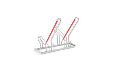 Anlehnparker WSM, 1-seitig, für Reifen bis B 55 mm, B 1000 x T 550 x H 854 mm, Stahl verzinkt, 2 Einstellplätze