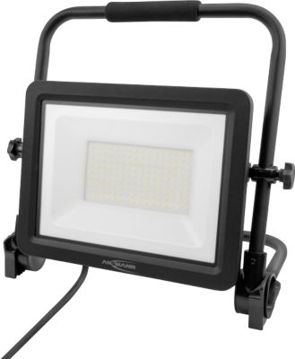 ANSMANN FL100W-AC LED Arbeitsstrahler, 12.000 Lumen, 100 W SMD LEDs, IP65, Stoßfest, Verstellbar, mit Tragegriff, schwarz