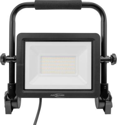 ANSMANN FL50W-AC LED Arbeitsstrahler, Kabelgebunden, 5.400 Lumen, IP65, Stoßfest, 360° Leuchtenkopf und Tragegriff, schwarz