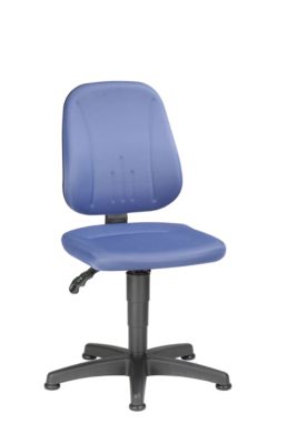 Arbeitsdrehstuhl Unitec, Stoffpolster, Gleiter, Visa mittelblau