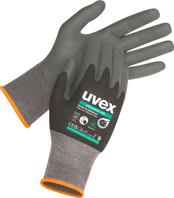 Arbeitshandschuhe uvex phynomic XG, EN 388 4 1 2 1 X, Polyamid/Elastan, schwarz, Größe 6, 10 Paar