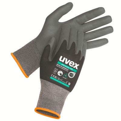 Arbeitshandschuhe uvex phynomic XG, EN 388 4 1 2 1 X, Polyamid/Elastan, schwarz, Grösse 7, 10 Paar