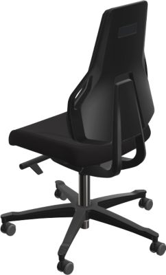 Arbeitsstuhl Dauphin Tec Identity, ohne Armlehnen, Synchronmechanik, Muldensitz, Lordosenstütze, Stoffbezug, schwarz/schwarz