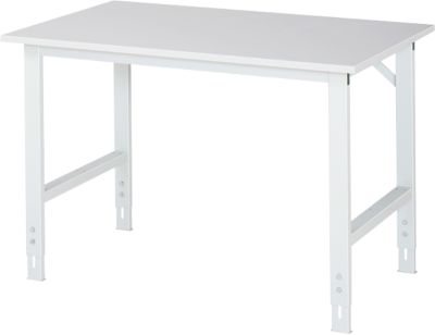 Arbeitstisch, Melamin-Platte, B 1250 x T 800 x H 760-1080 mm